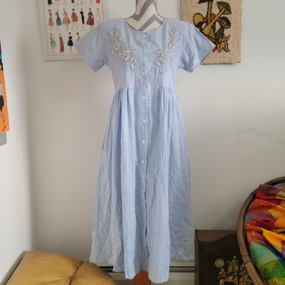 Jane Ashley Dresses & Skirts - Jane Ashley | 80s Vintage Embellished Cotton Dress